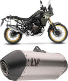 Exhaust Tip With Noise Certification Lv-14 Stainless Steel Carbon Fiber End Cap - Leovince Compatible With Yamaha Ténéré 700 Rally (2019-2020)