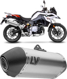 Exhaust Tip With Noise Certification Lv-14 Titanium Carbon Fiber End Cap - Leovince Compatible With Bmw F 900 Gs - Adventure (2024-2026)