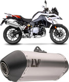 Exhaust Tip With Noise Certification Lv-14 Stainless Steel Carbon Fiber End Cap - Leovince Compatible With Bmw F 900 Gs - Adventure (2024-2026)