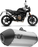 Exhaust Tip With Noise Certification Lv-14 Titanium Carbon Fiber End Cap - Leovince Compatible With Husqvarna Svartpilen 801 (2024-2026)