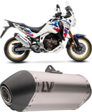 Exhaust Tip With Noise Certification Lv-14 Stainless Steel Carbon Fiber End Cap - Leovince Compatible With Honda Crf 1100 L Africa Twin Dct (2024-2026)