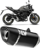 Exhaust Tip With Noise Certification Lv-14 R Steel Black Carbon Fiber End Cap - Leovince Compatible With Honda Cb 1000 Hornet - Sp (2025-2026)