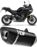 Complete Catalytic Exhaust System With Sound Certification Lv-14 R Steel Black Carbon Fiber End Cap - Leovince Compatible With Yamaha Tracer 9 (2025-2026)