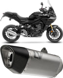 Complete Catalytic Exhaust System With Sound Certification Lv-14 R Titanium Carbon Fiber End Cap - Leovince Compatible With Yamaha Tracer 9 (2021-2024)