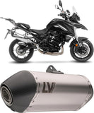 Exhaust Tip With Noise Certification Lv-14 Stainless Steel Carbon Fiber End Cap - Leovince Compatible With Benelli Trk 702 - X (2023-2024)