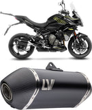 Exhaust Tip With Noise Certification Lv-14 Steel Black Carbon Fiber End Cap - Leovince Compatible With Triumph Tiger 800 Sport (2024-2026)