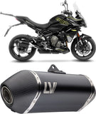 Exhaust Tip With Noise Certification Lv-14 Steel Black Carbon Fiber End Cap - Leovince Compatible With Triumph Tiger 800 Sport (2024-2026)