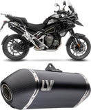 Exhaust Tip With Noise Certification Lv-14 Steel Black Carbon Fiber End Cap - Leovince Compatible With Triumph Tiger 1200 Gt Pro (2025-2026)