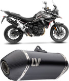 Exhaust Tip With Noise Certification Lv-14 Steel Black Carbon Fiber End Cap - Leovince Compatible With Triumph Tiger 900 Rally Pro (2024-2026)
