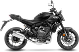 Complete Catalytic Exhaust System With Sound Certification Lv-14 R Stainless Steel Carbon Fiber End Cap - Leovince Compatible With Yamaha Mt-07 (2025-2026)