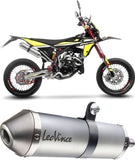 Exhaust Tip With Noise Certification X-Fight Stainless Steel Stainless Steel End Cap - Leovince Compatible With Fantic Motor Xe 50 Competition (2021-2024)