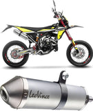 Exhaust Tip With Noise Certification X-Fight Stainless Steel Stainless Steel End Cap - Leovince Compatible With Fantic Motor Xe 50 Performance (2021-2024)