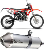 Exhaust Tip With Noise Certification X-Fight Stainless Steel Stainless Steel End Cap - Leovince Compatible With Beta Rr 50 Motard - Sport (2023-2024)