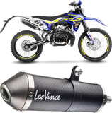 Exhaust Tip With Noise Certification X-Fight Carbon Fiber Stainless Steel End Cap - Leovince Compatible With Sherco 50 Se-Rs (2021-2024)