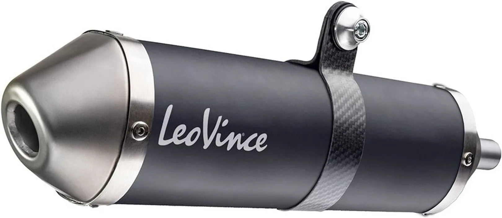 Complete Catalytic Exhaust System With Sound Certification X-Fight Steel Black - Leovince Compatible With Gilera Gilera Rcr 50 (2003-2004)