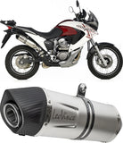 Exhaust Tip With Noise Certification Lv-10 Steel Full Black Steel Black End Cap - Leovince Compatible With Kawasaki Z 900 (2020-2024)