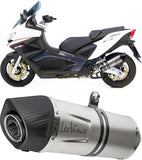 Exhaust Tip With Noise Certification Nero Stainless Steel Carbon Fiber End Cap - Leovince Compatible With Kawasaki Z 750 (2007-2014)