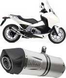 Exhaust Tip With Noise Certification Lv One Evo Stainless Steel Carbon Fiber End Cap - Leovince Compatible With Honda Xl 700 V Transalp (2008-2013)