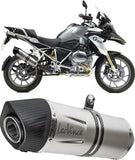 Exhaust Tip With Noise Certification Lv-10 Steel Full Black Steel Black End Cap - Leovince Compatible With Kawasaki Z 900 (2017-2019)