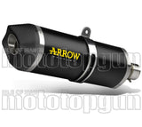 Exhaust Tip With Noise Certification Race-Tech Black Aluminium Carbon - Arrow Special Parts Compatible With Ktm 690 Enduro (2009-2016)