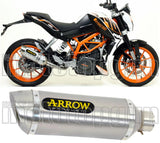 Exhaust Tip With Noise Certification Thunder Aluminium Stainless Steel - Arrow Special Parts Compatible With Ktm Rc 390 (2015-2016)