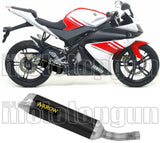 Exhaust Tip With Noise Certification Thunder Black Aluminium Stainless Steel - Arrow Special Parts Compatible With Yamaha Yzf-R 125 (2014-2016)