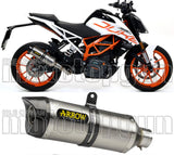 Exhaust Tip With Noise Certification Thunder Titanium Carbon - Arrow Special Parts Compatible With Ktm 390 Duke (2017-2020)