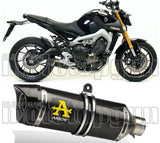Exhaust Tip With Noise Certification Thunder Carbon Carbon - Arrow Special Parts Compatible With Yamaha Tracer 900 Gt (2018-2020)