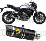 Exhaust Tip With Noise Certification Thunder Black Aluminium Carbon - Arrow Special Parts Compatible With Honda Cb 650 R (2019-2023)