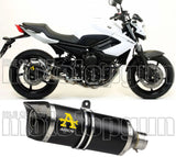 Exhaust Tip With Noise Certification Thunder Black Aluminium Carbon - Arrow Special Parts Compatible With Yamaha Xj6 600 (2009-2015)