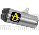 Exhaust Tip With Noise Certification Works Titanium Carbon - Arrow Special Parts Compatible With Yamaha Tracer 7 (2021-2024)