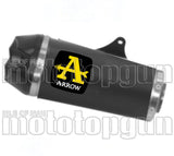 Exhaust Tip With Noise Certification Works Black Nichrom Carbon - Arrow Special Parts Compatible With Yamaha Tracer 700 (2020)