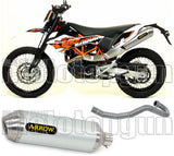 Complete Catalytic Exhaust System With Sound Certification Race-Tech Aluminium Stainless Steel - Arrow Special Parts Compatible With Ktm 690 Enduro R (2019-2024)