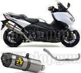 Complete Catalytic Exhaust System With Sound Certification Race-Tech Aluminium Carbon - Arrow Special Parts Compatible With Yamaha Xp 560 T-Max (2020-2024)