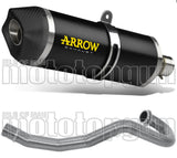 Complete Catalytic Exhaust System With Sound Certification Race-Tech Black Aluminium Carbon - Arrow Special Parts Compatible With Ktm 690 Enduro R (2019-2024)