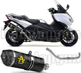 Complete Catalytic Exhaust System With Sound Certification Race-Tech Black Aluminium Carbon - Arrow Special Parts Compatible With Yamaha Xp 530 T-Max (2017-2019)