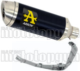 Complete Catalytic Exhaust System With Sound Certification Thunder Black Aluminium Stainless Steel - Arrow Special Parts Compatible With Honda Cb 650 R (2019-2023)