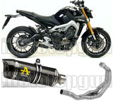 Complete Catalytic Exhaust System With Sound Certification Thunder Carbon Carbon - Arrow Special Parts Compatible With Yamaha Tracer 900 Gt (2018-2020)