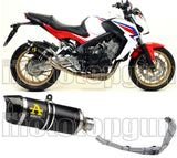 Complete Catalytic Exhaust System With Sound Certification Thunder Black Aluminium Carbon - Arrow Special Parts Compatible With Honda Cbr 650 F (2014-2018)