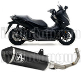 Complete Catalytic Exhaust System With Sound Certification Urban Black Aluminium Stainless Steel Black - Arrow Special Parts Compatible With Honda Forza 125 (2015-2016)