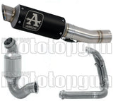 Complete Non-Catalytic Exhaust System With Sound Certification Gp2 Gp-2 Black Nichrom Stainless Steel - Arrow Special Parts Compatible With Ktm 790 Duke (2018-2020)