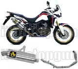 Complete Non-Catalytic Exhaust System With Sound Certification Maxi Race-Tech Aluminium Stainless Steel - Arrow Special Parts Compatible With Honda Crf 1000 L Africa Twin (2016-2019)