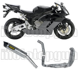 Complete Non-Catalytic Exhaust System With Sound Certification Maxi Race-Tech Titanium Carbon - Arrow Special Parts Compatible With Honda Cbr 1000 Rr (2004-2007)