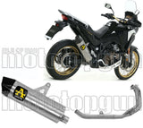Complete Non-Catalytic Exhaust System With Sound Certification Maxi Race-Tech Titanium Carbon - Arrow Special Parts Compatible With Honda Crf 1100 L Africa Twin Adventure Sports (2020-2023)