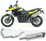 Complete Non-Catalytic Exhaust System With Sound Certification Maxi Race-Tech Aluminium Carbon - Arrow Special Parts Compatible With Bmw F 800 Gs Adventure (2008-2016)
