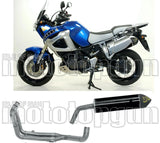 Complete Non-Catalytic Exhaust System With Sound Certification Maxi Race-Tech Black Aluminium Carbon - Arrow Special Parts Compatible With Yamaha Xt 1200 Z Super Ténéré (2010-2020)