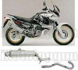 Complete Non-Catalytic Exhaust System With Sound Certification Paris Dacar Stainless Steel Stainless Steel - Arrow Special Parts Compatible With Honda Xrv 750 Africa Twin (1993-1995)
