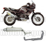 Complete Non-Catalytic Exhaust System With Sound Certification Paris Dacar Stainless Steel Stainless Steel - Arrow Special Parts Compatible With Yamaha Xtz 750 Super Ténéré (1989-1994)