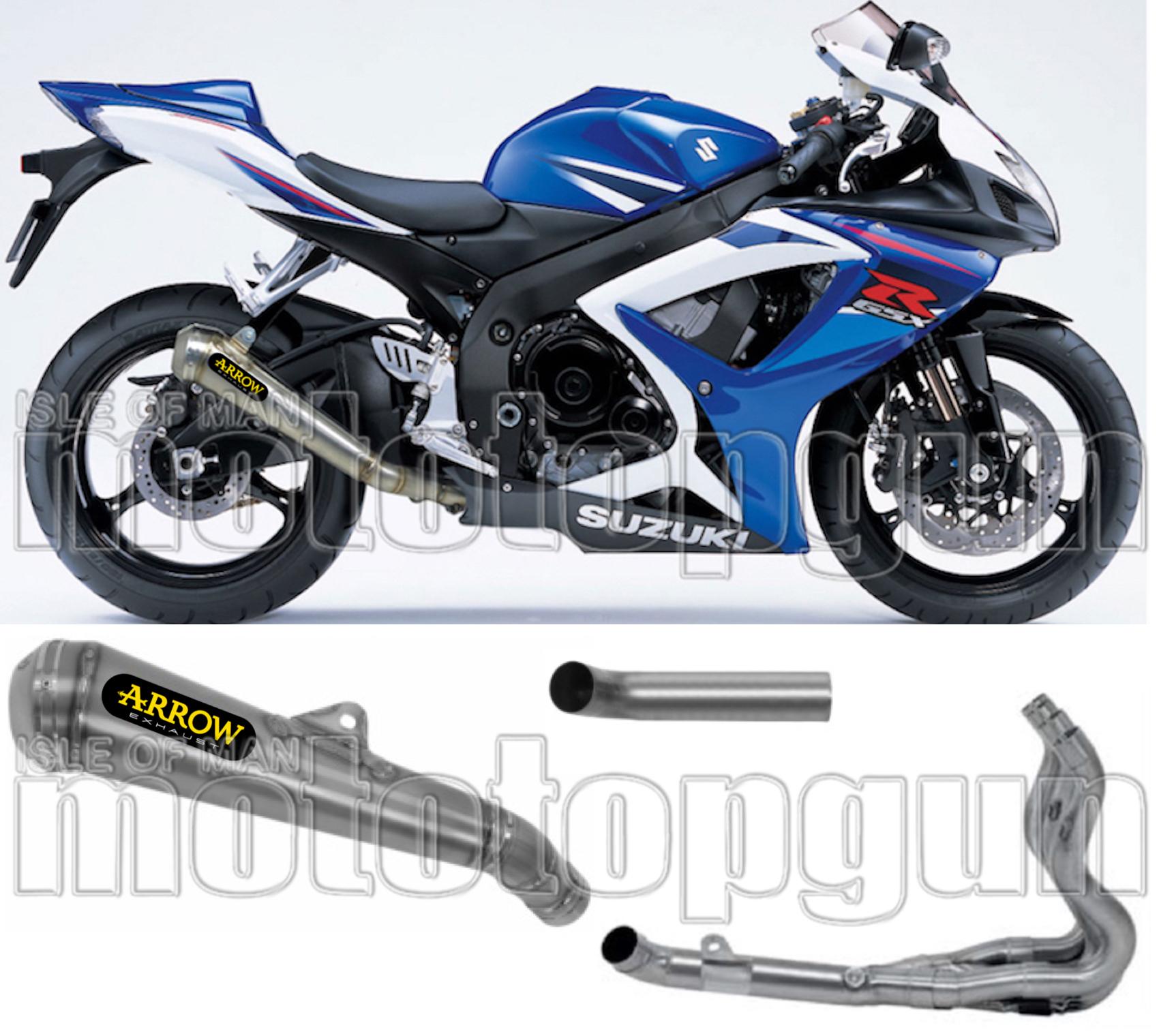 Complete Non-Catalytic Exhaust System With Sound Certification Pro-Race Titanium Stainless Steel - Arrow Special Parts Compatible With Suzuki Gsx-R 750 Ie (2006-2007)