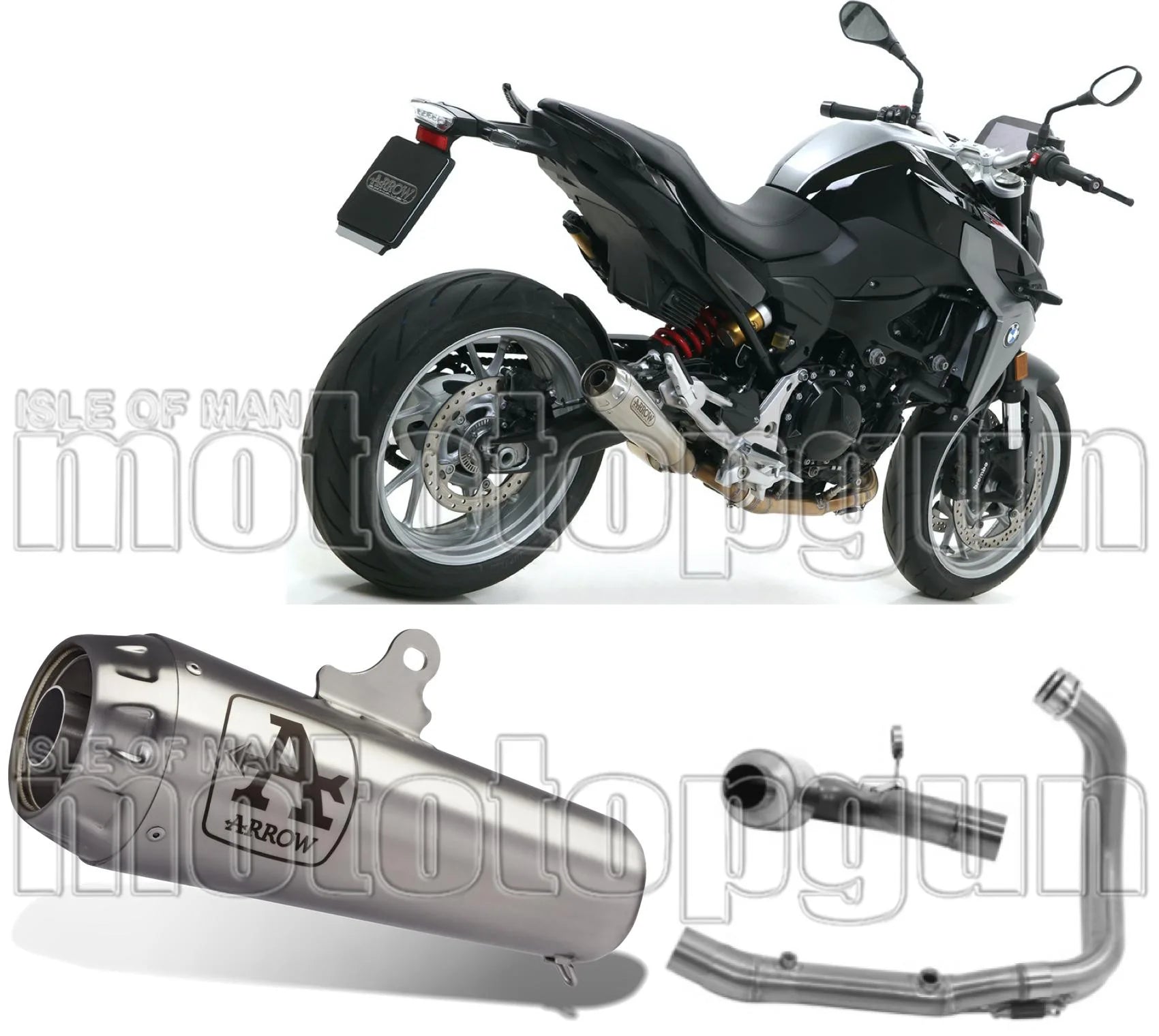Complete Non-Catalytic Exhaust System With Sound Certification Pro-Race Nichrom Stainless Steel - Arrow Special Parts Compatible With Bmw F 900 Xr (2020-2024)
